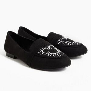 Torrid‎ Mickey Mouse Faux Suede and Faux Pearl Loafer (WW) Size 9.5